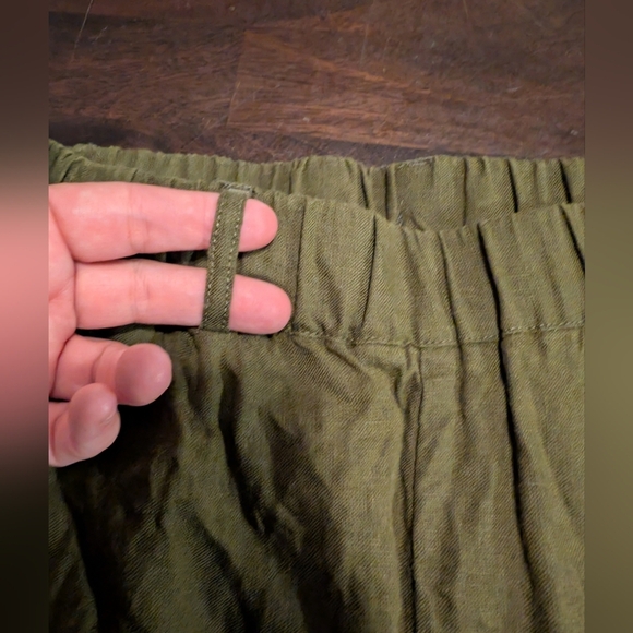 Quince 100% European Linen Pants, Martini Olive, Women's Small - Picture 4 of 7